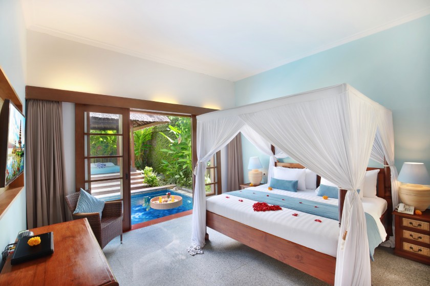 bedroom pool view - Kecapi 2 Bedrooms Villa Seminyak